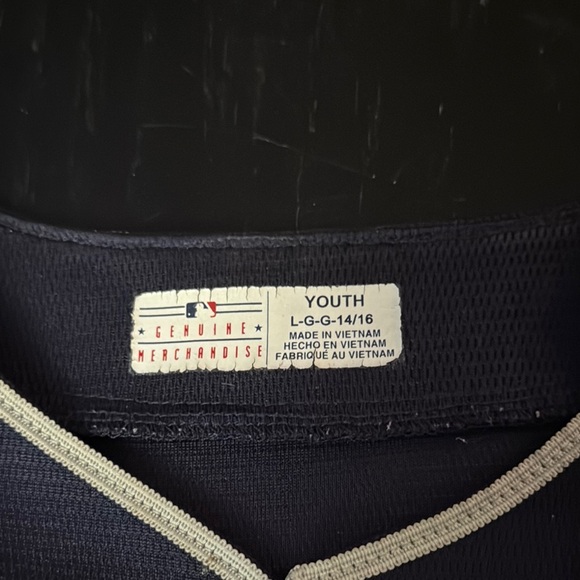 Indians Navy Blue Baseball Jersey - Picture 3 of 4